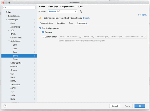 Preference Dialog